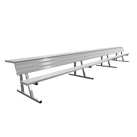 Player Bench with Seat Back and Shelf - 21 ft. - Portable
